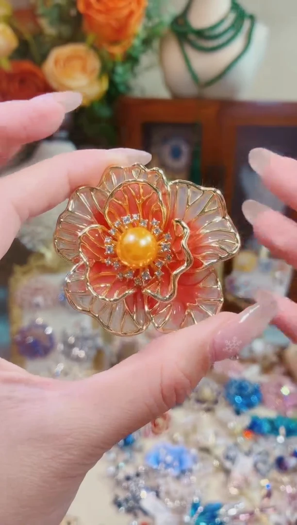合成立方氧化锆铜合金金色花