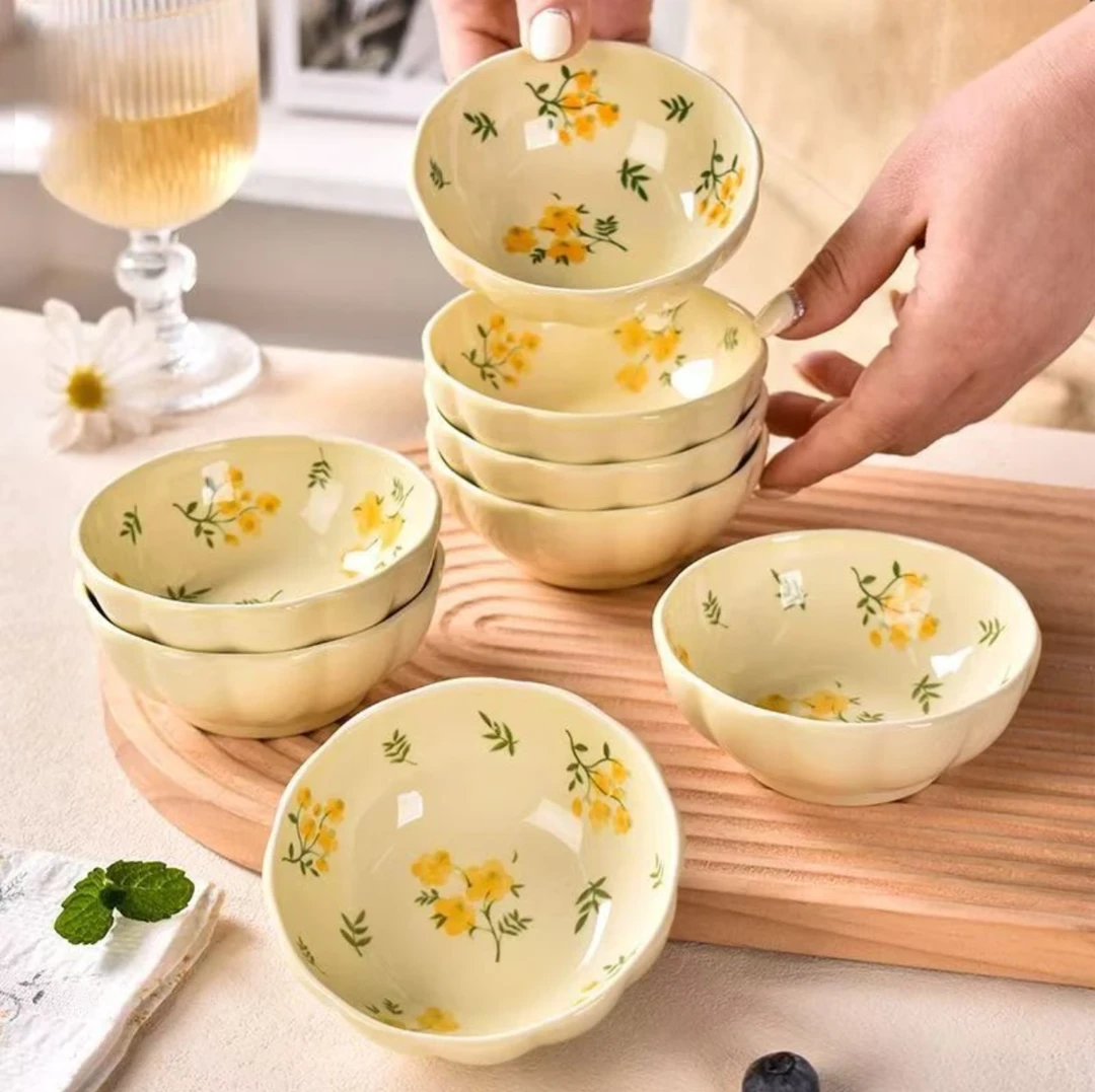 【春日来信系列】陶瓷碟子火锅酱料碗家用高颜值调味碟酱油碟小醋碟