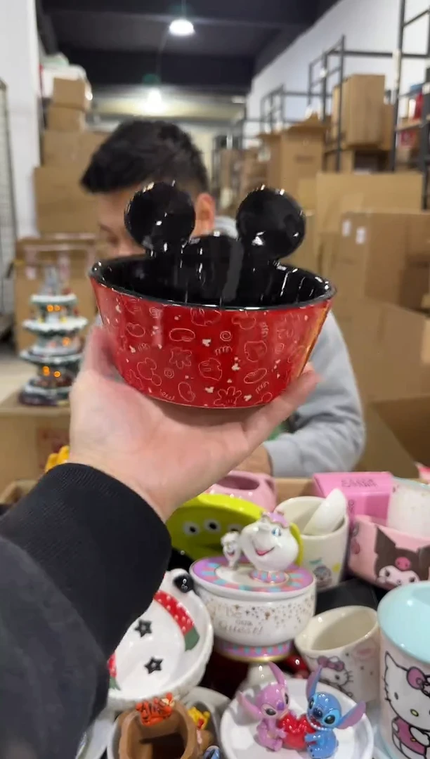 瓷片米奇狗粮碗