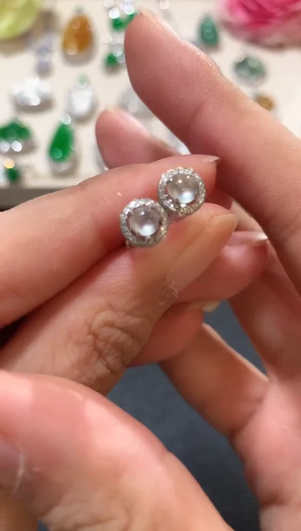 18K金镶嵌翡翠耳饰z4多样性一件发货