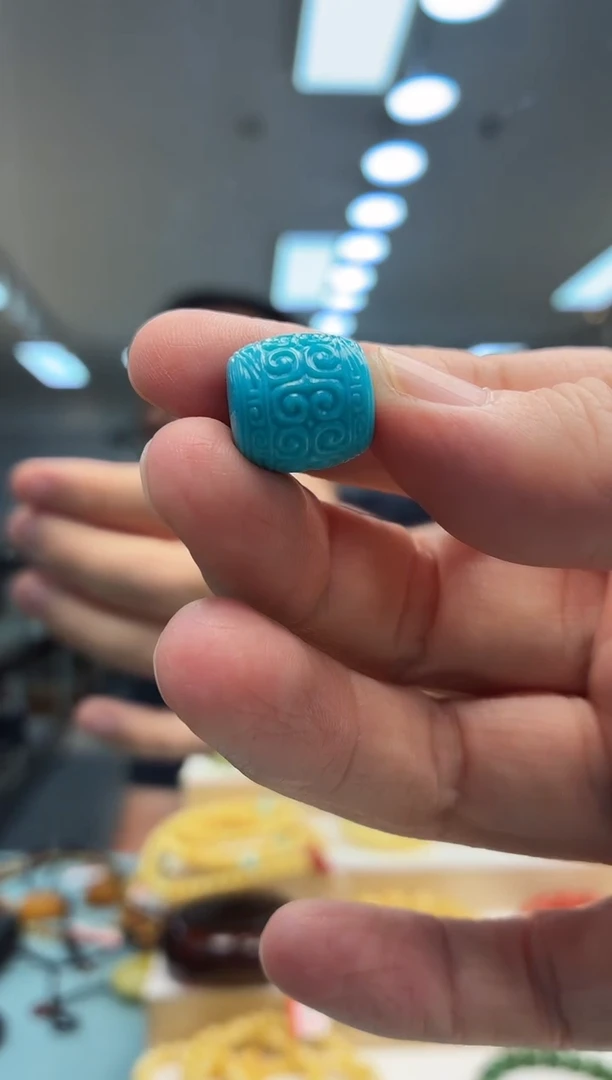 未镶嵌绿松石颈饰单珠13+