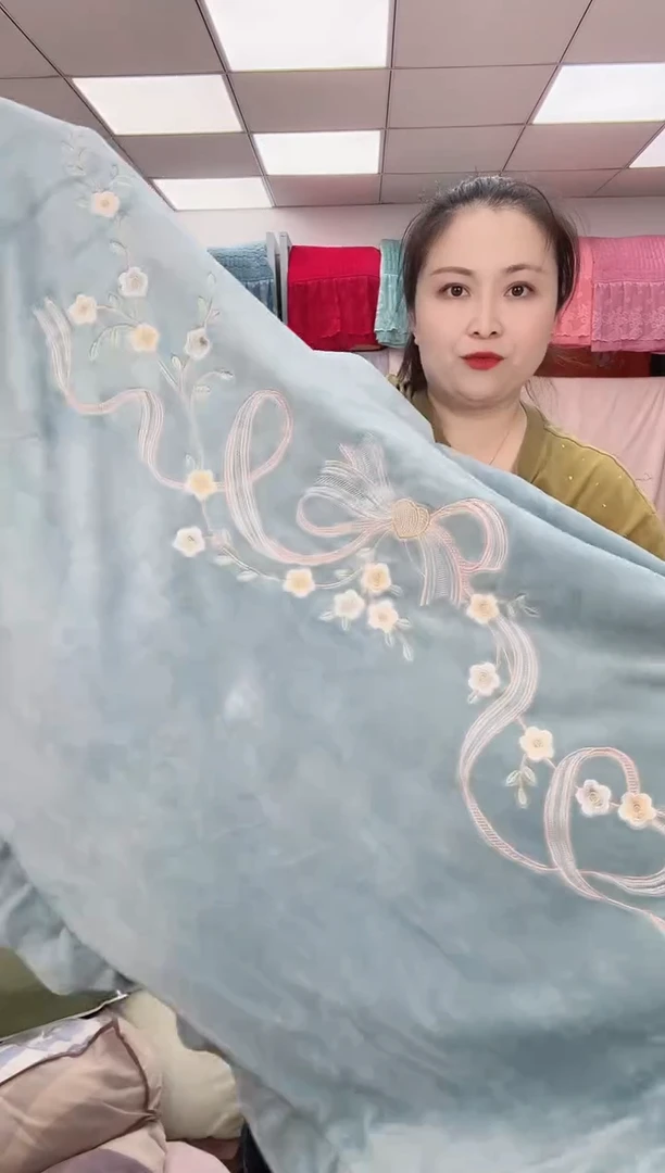 聚酯纤维聚酯纤维四件套  蓝色 盼之蜜