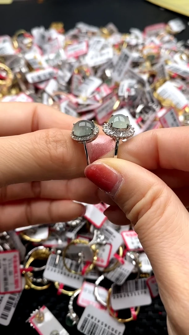 【闪购商品】翡翠戒指银S925镶嵌11111111   8