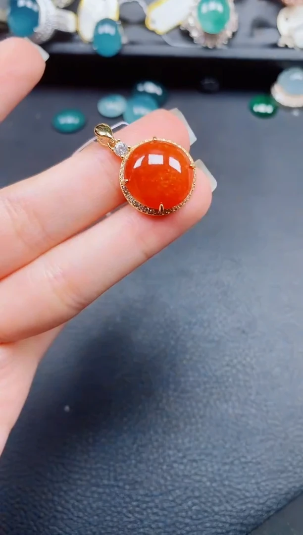 吊坠(赠链)银S925镶嵌翡翠翡翠