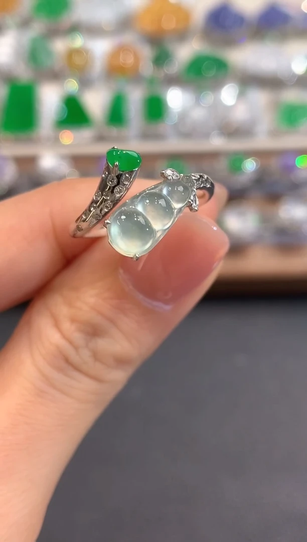 18K金镶嵌戒指翡翠a38多样性一件发货