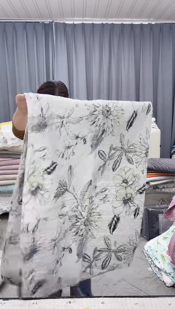 棉1.5*2.0纯棉白底花