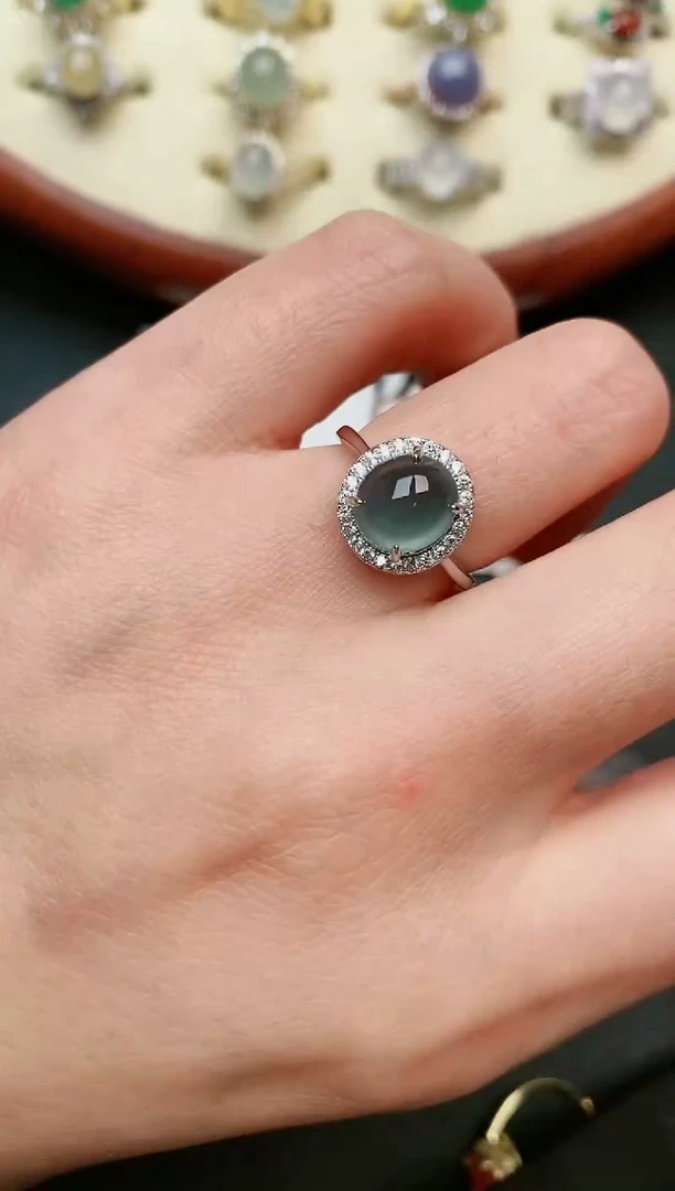 【闪购商品】翡翠戒指银S925镶嵌....