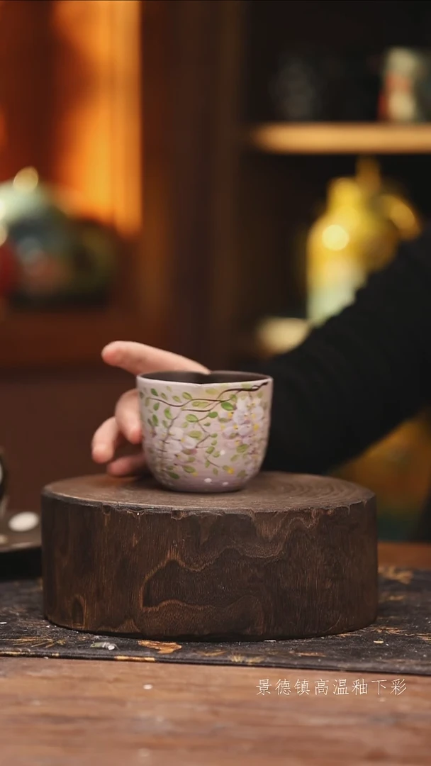 陶瓷景德镇高温釉下手绘陶瓷@L557@