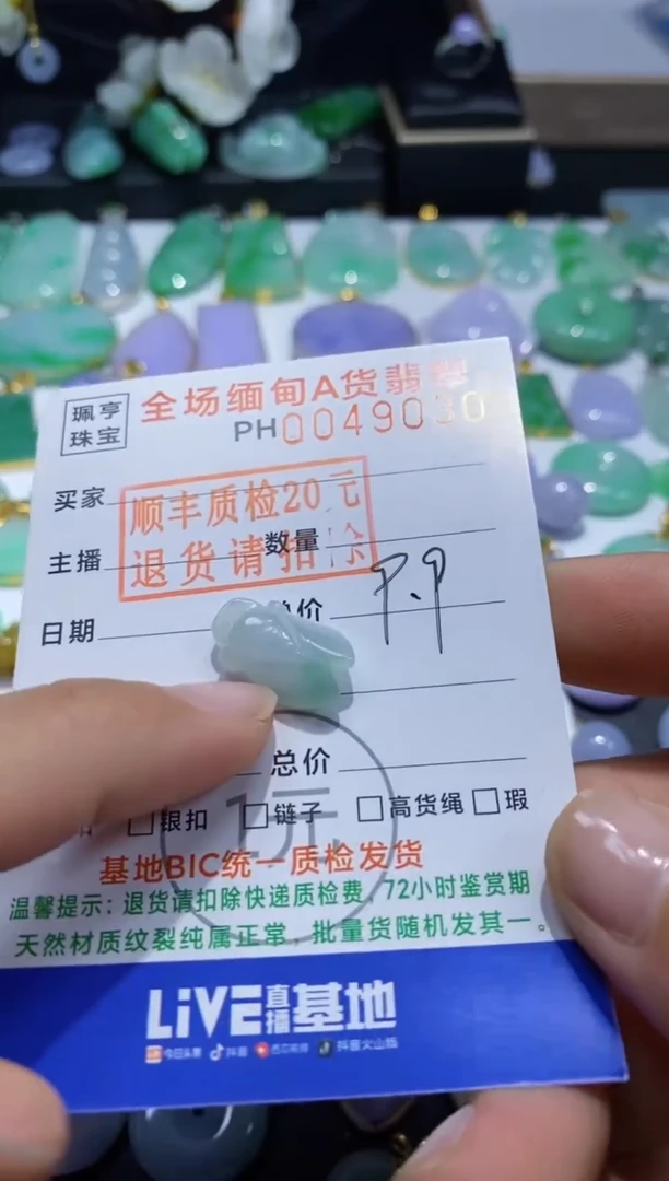 翡翠未镶嵌吊坠(不含链)蝉