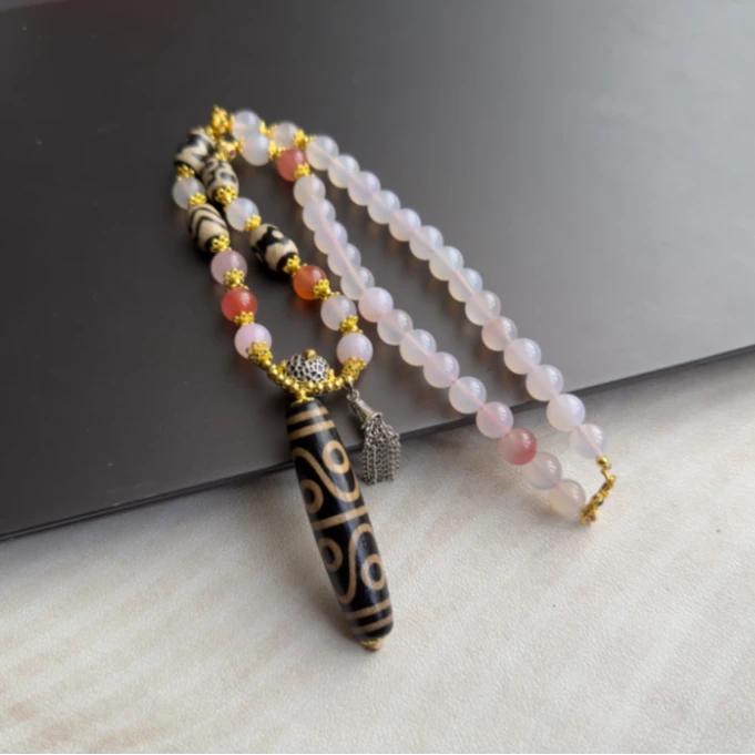 非金属珐琅吊坠 水纹八Y珠珠吊坠LDX0300162