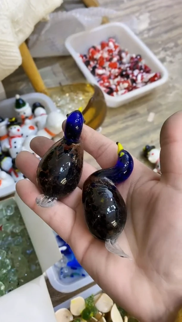 【闪购商品】琉璃手工艺品2只鸭子