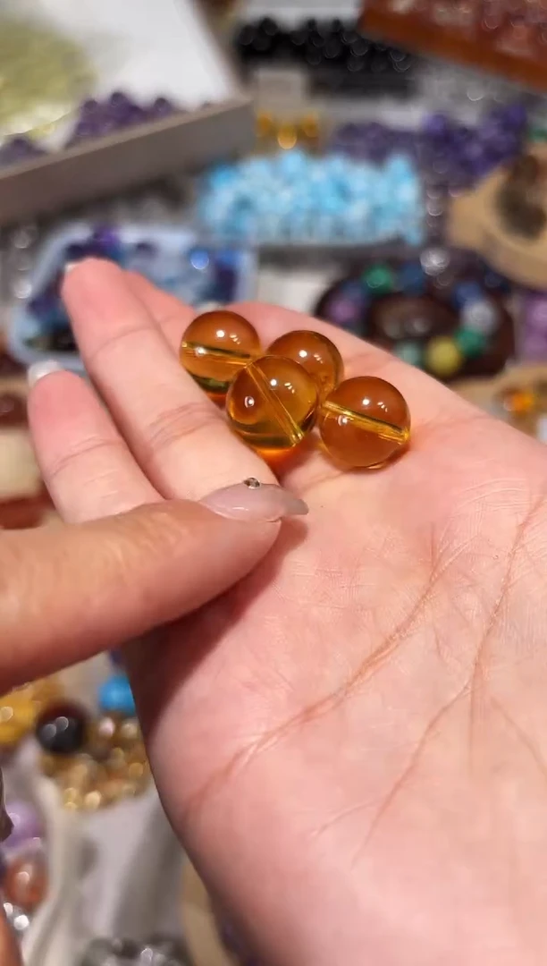 水晶手链未镶嵌暴力黄圆珠卡14