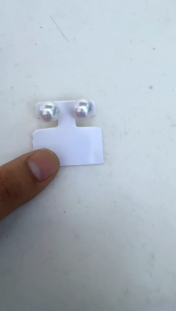 【闪购商品】淡水珍珠耳饰银S925镶嵌耳钉11