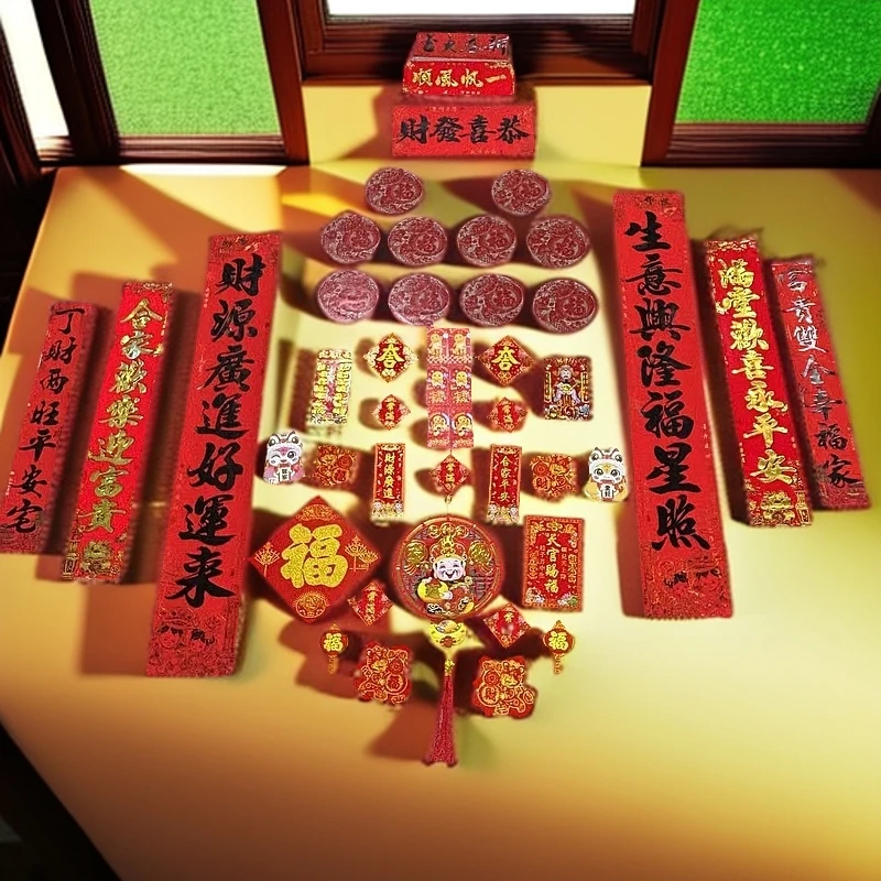 8324财神挂件对联套装