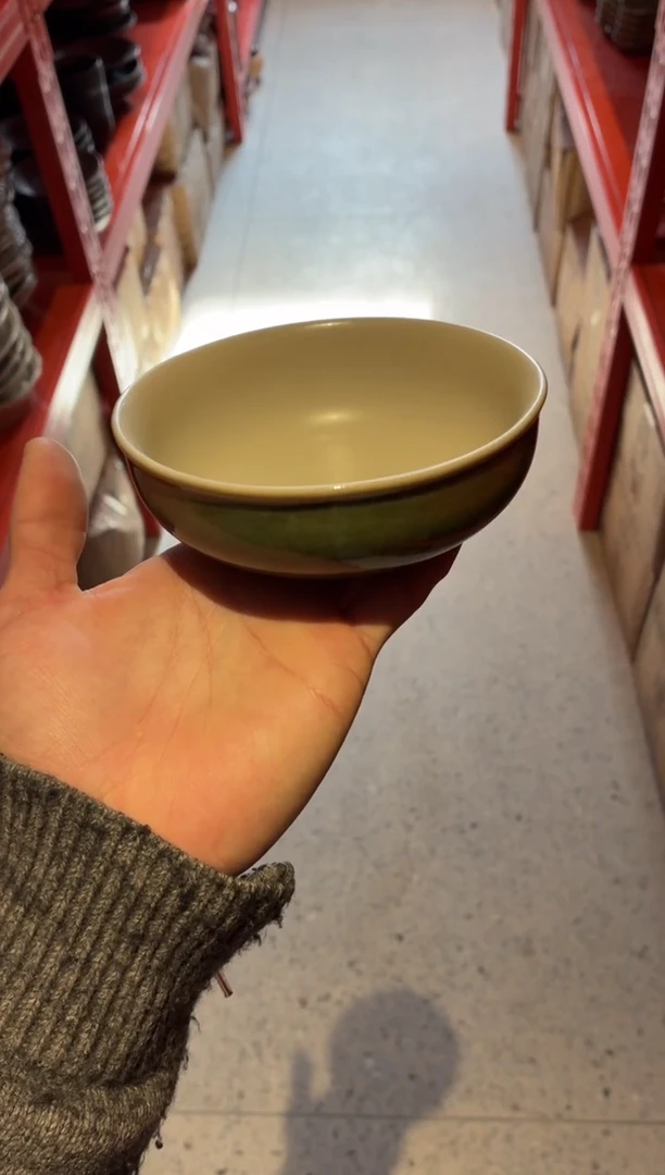 瓷片5寸外青内黄小碗（福利款）