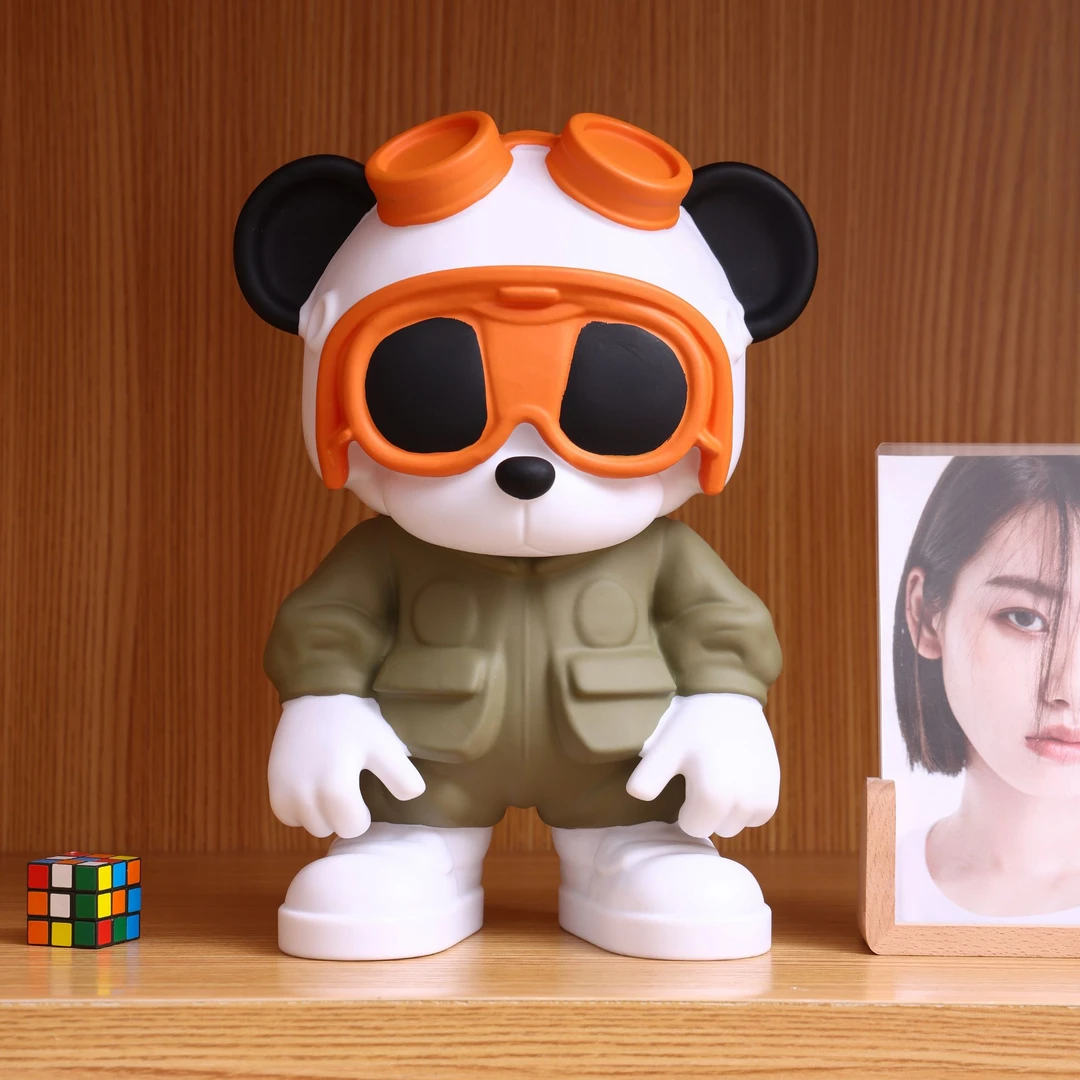 超大号暴力熊探险家轻奢创意乔迁新居装饰品酒柜玄关潮玩摆件