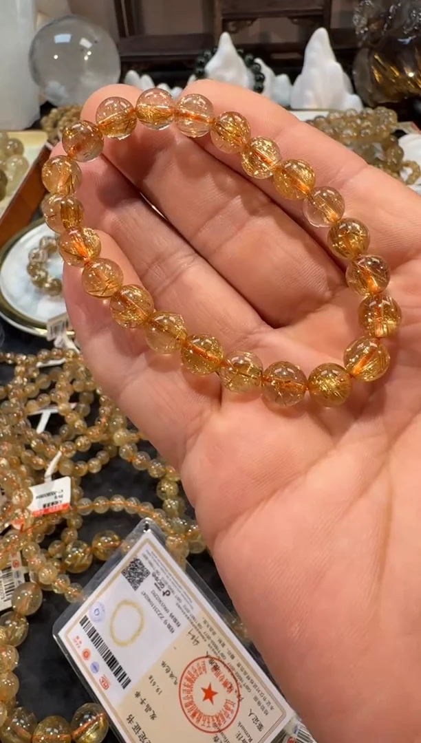 未镶嵌手串发晶ଘ****ひSJ-355金发晶