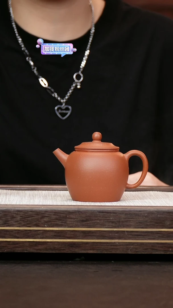 茶壶紫砂原矿紫泥  宫灯