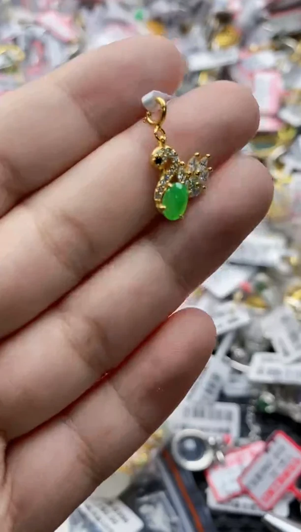 翡翠戒指银S925镶嵌5555---6