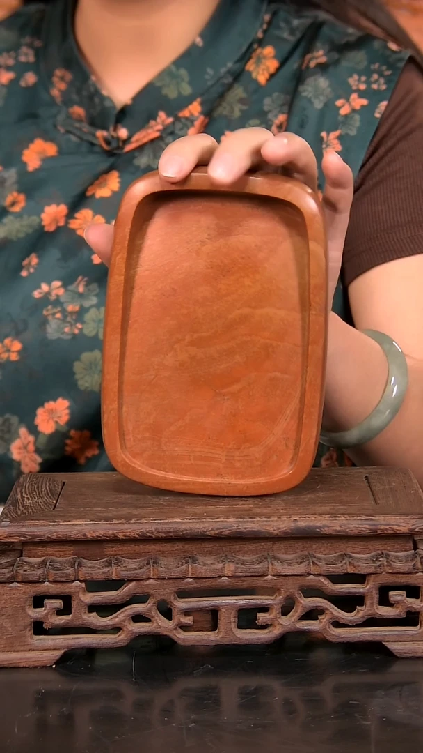 非遗青州精品红丝砚2.7