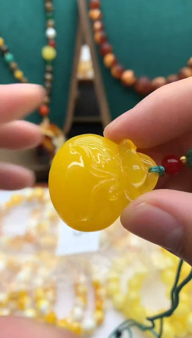 琥珀颈饰未镶嵌【偶得珠宝严选】k55琥珀蜜蜡吊坠