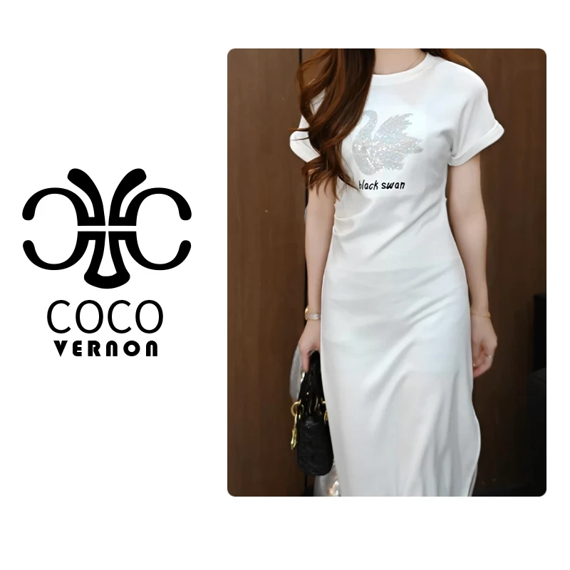 【中環专享品牌清-S】新款定制新款天鹅连衣裙QYLB1327