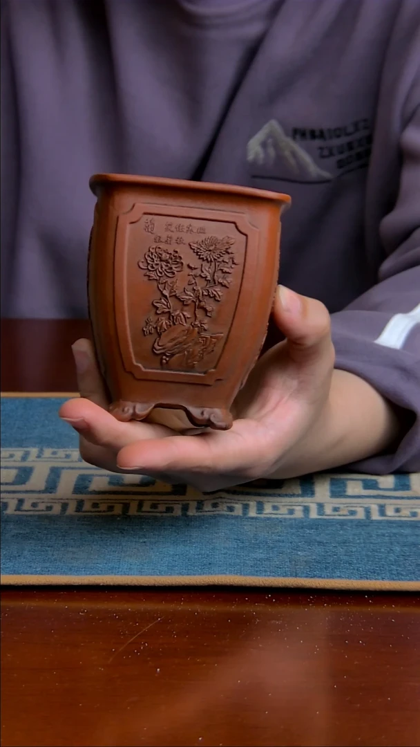 【闪购商品】紫砂花盆7.5*9.5内径紫砂花盆