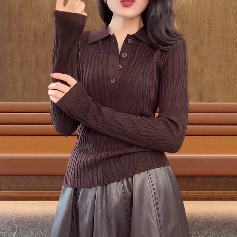 2025欧货秋季新款气质长袖毛衣女设计感慵懒洋气宽松简约通勤上衣