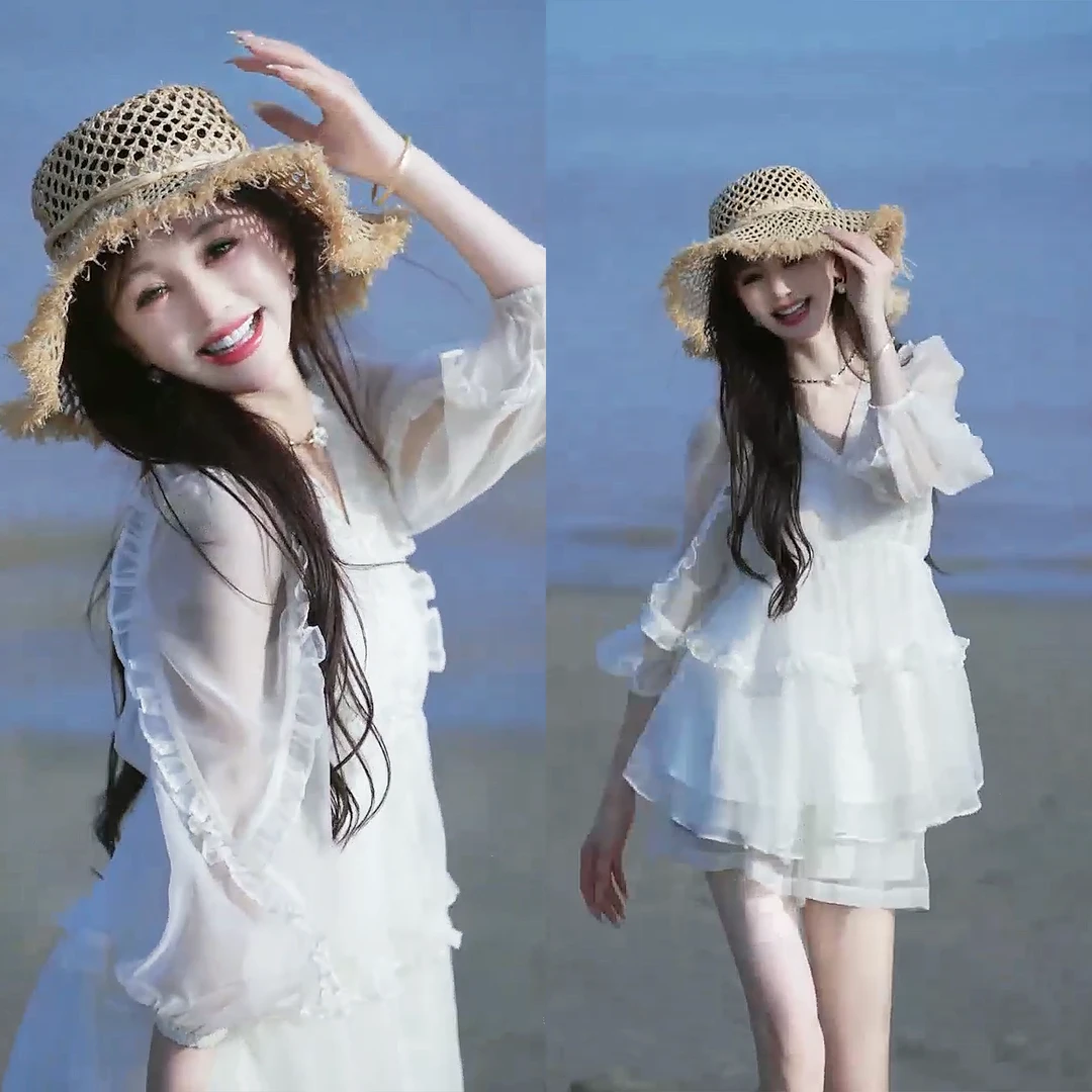 80756夏季新款 小个子穿搭一整套女装 气质防晒上衣+短裤两件套