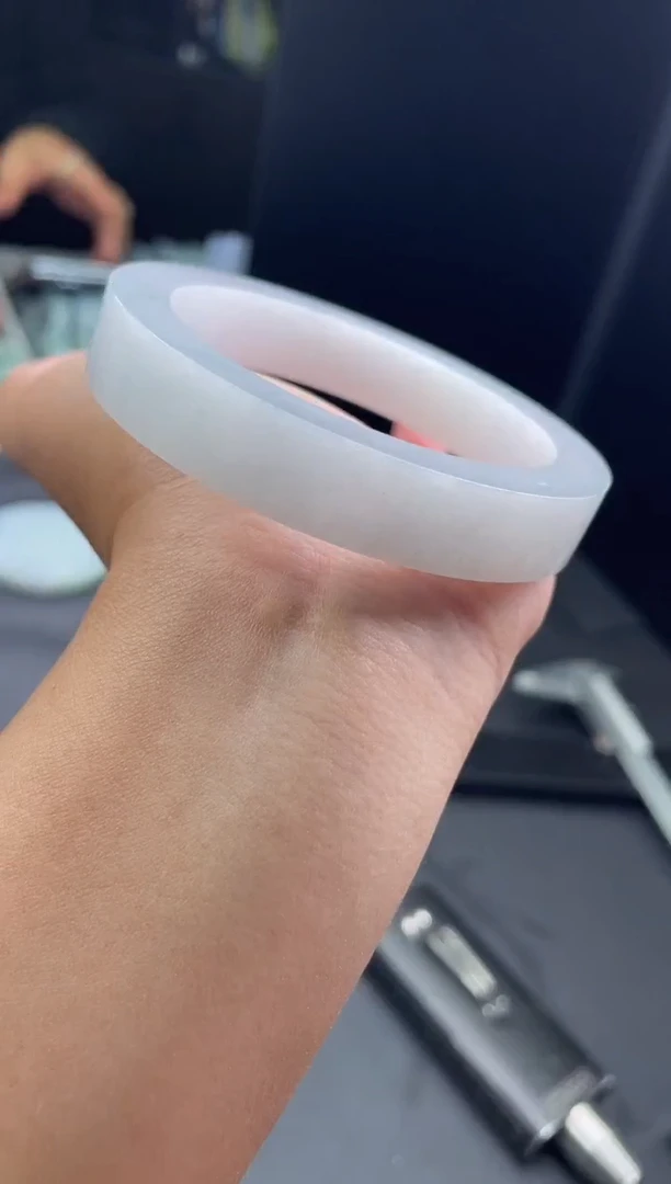 未镶嵌翡翠手镯定制翡翠翡翠手镯起胶蓝底色 52-60圈 多样性发货