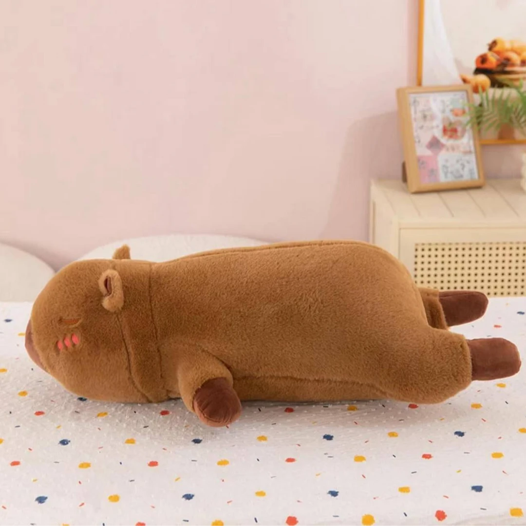 长条卡皮巴拉毛绒玩具抱枕一个60cm手工测量误差3cm左右 破损补发