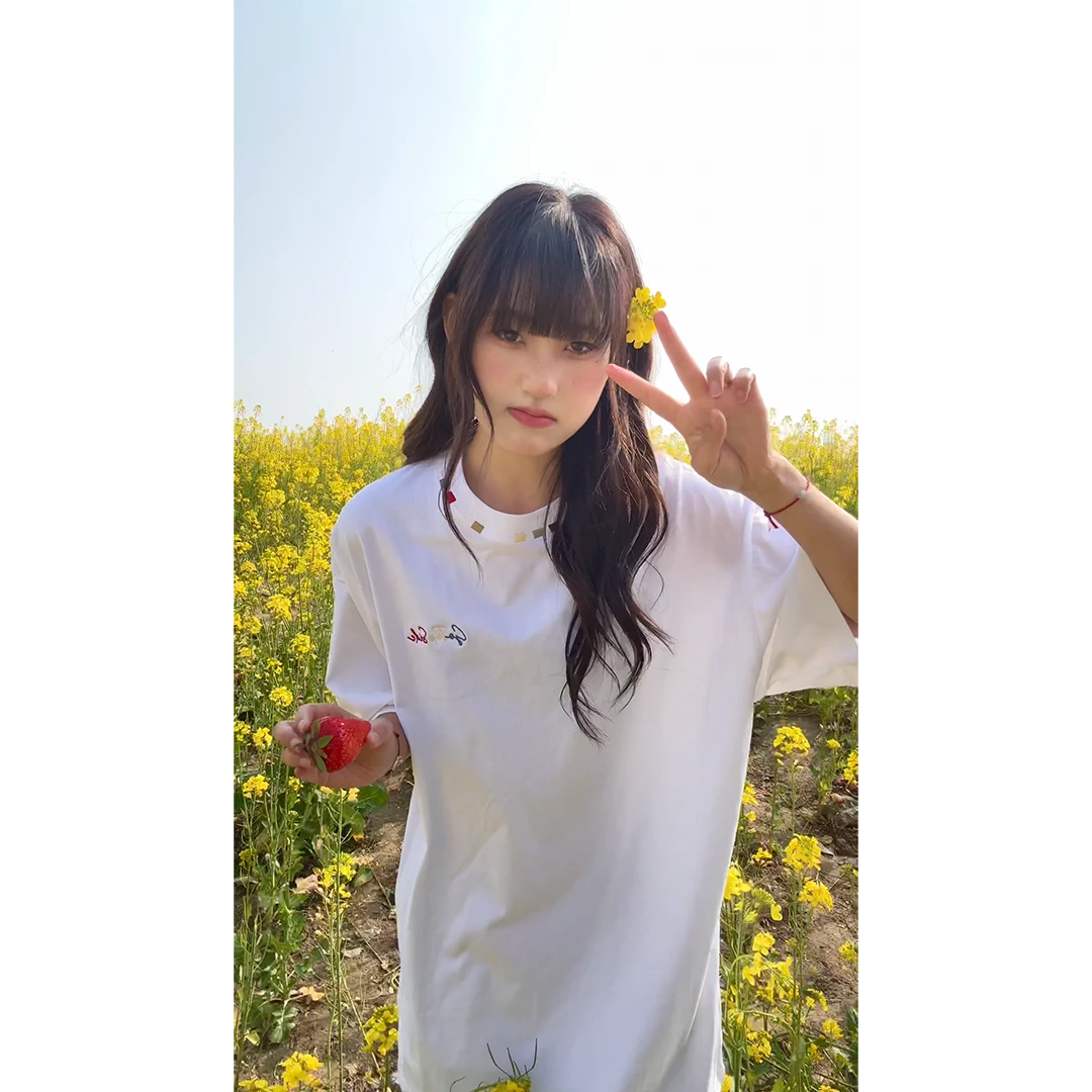 夏季新款万针彩绣纯棉重磅T恤ins潮牌美式复古短袖男高级感五分袖