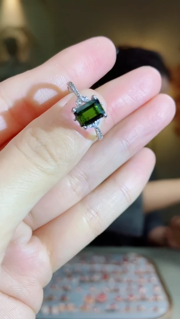 银S925镶嵌手饰碧玺手饰