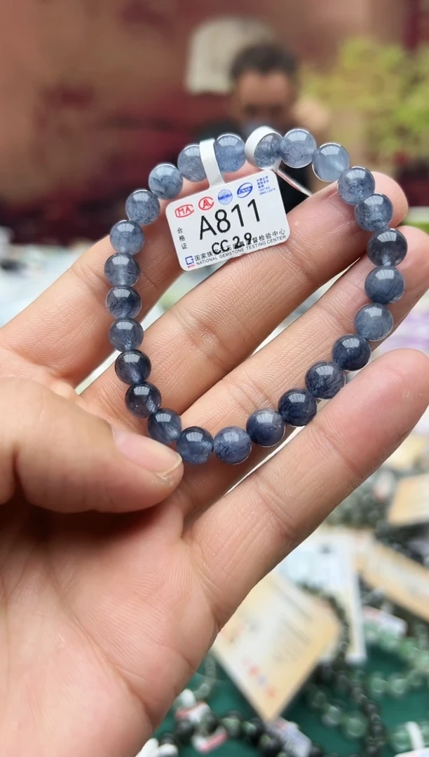 【闪购商品】水晶手链未镶嵌a811蓝线石手链
