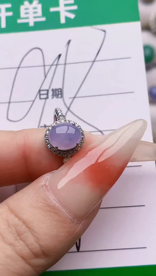 银S925镶嵌戒指翡翠3428