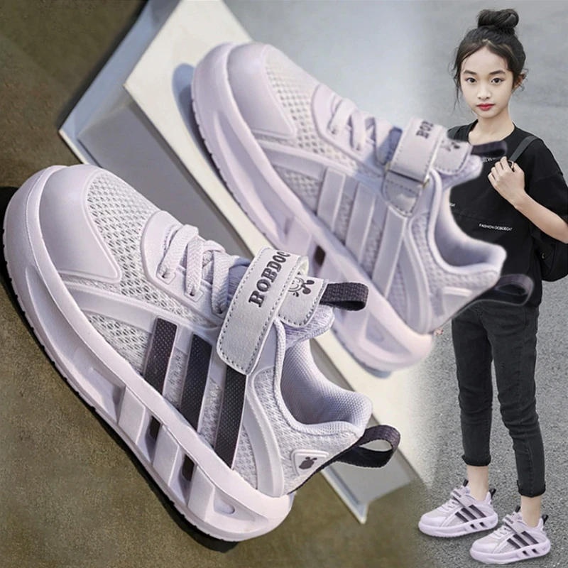 巴布豆儿童鞋单网女童休闲鞋夏季休闲运动鞋轻便网面透气防滑女孩