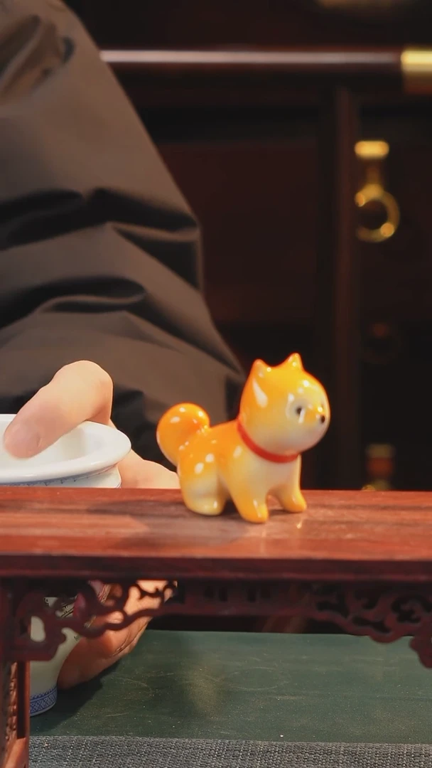 【闪购商品】摆件手工陶瓷无孔狗瓷器