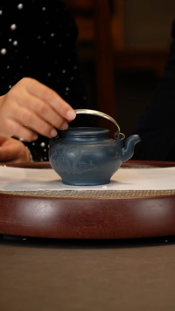 【闪购商品】紫砂茶壶【刘华良】绿泥蛋包