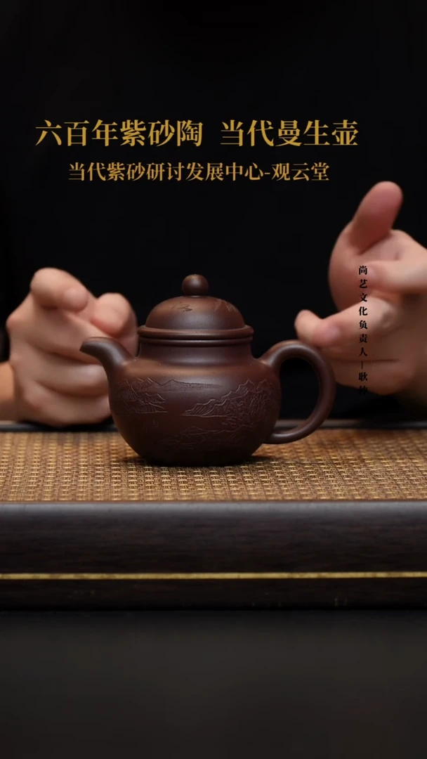 茶壶紫砂壶6 掇球 30目紫泥