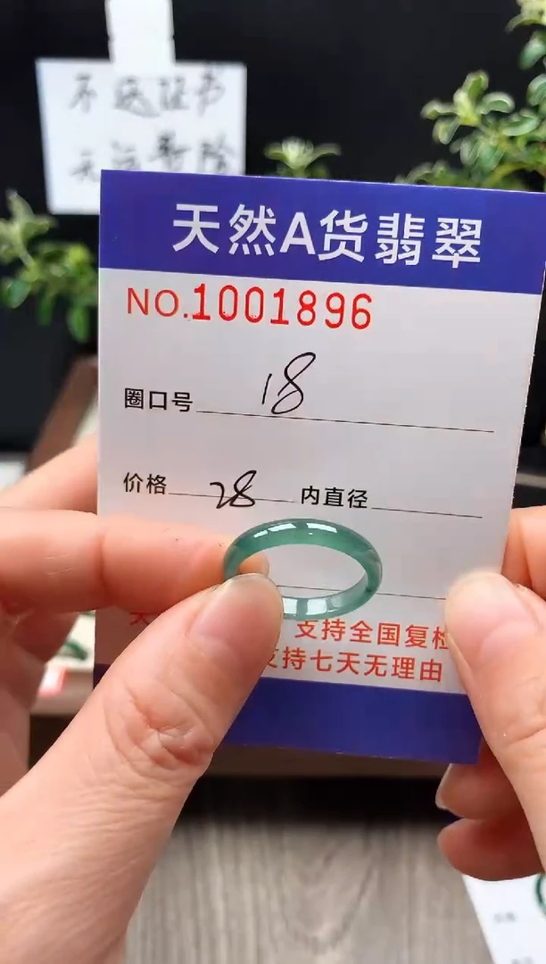 未镶嵌戒指翡翠18#