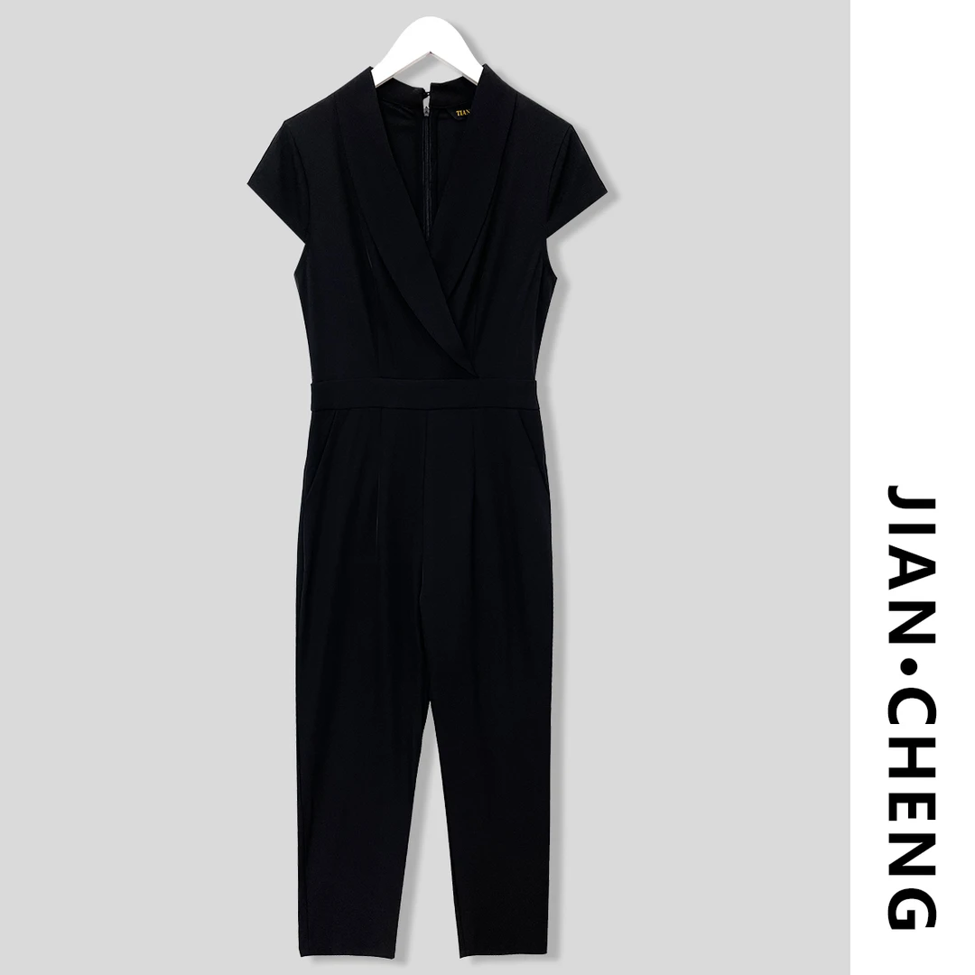 【简柽】V领连体裤X303-A66-8604