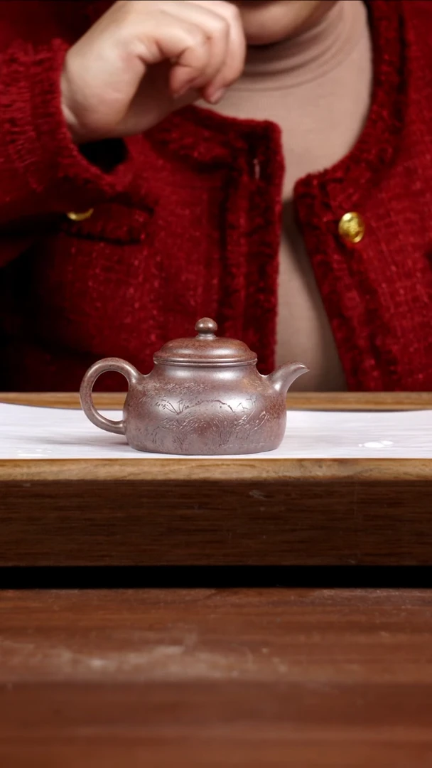 【闪购商品】紫砂茶壶宝山黄金段柴烧怀引110CC