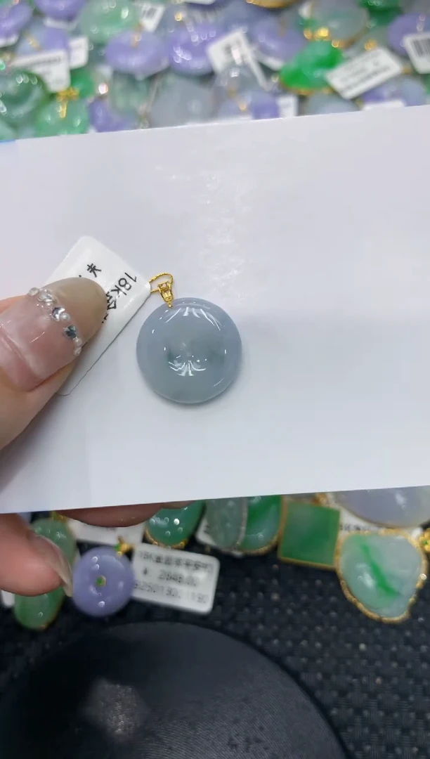 【闪购商品】翡翠颈饰18K金镶嵌2222222222