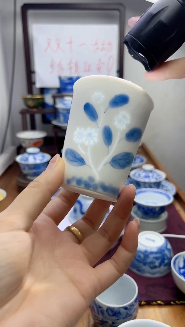 手工手绘玲珑可乐杯