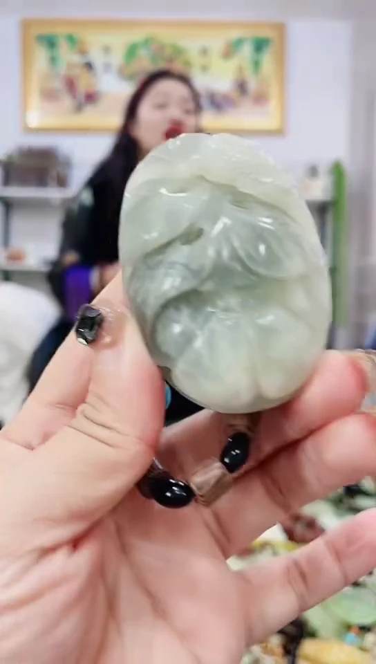 未镶嵌岫玉手把件