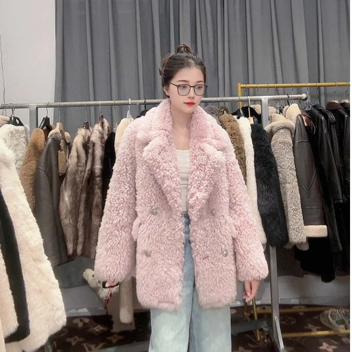 【0705-2】新款皮毛一体短外套女士气质时尚轻奢