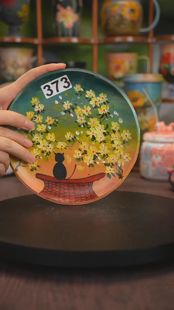 紫砂油画釉下彩手绘373