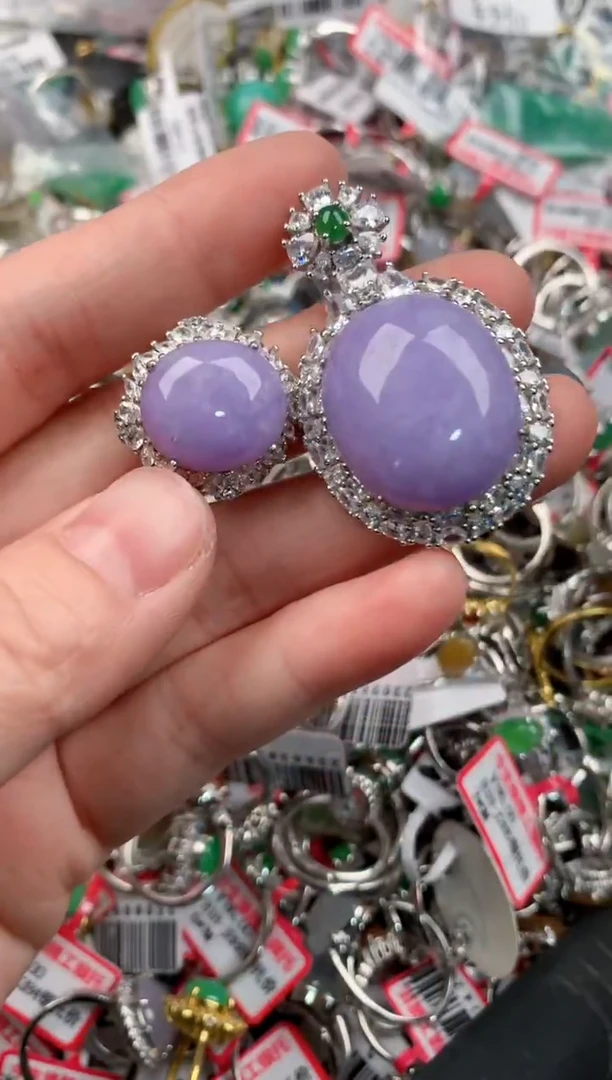 银S925镶嵌戒指翡翠222                10