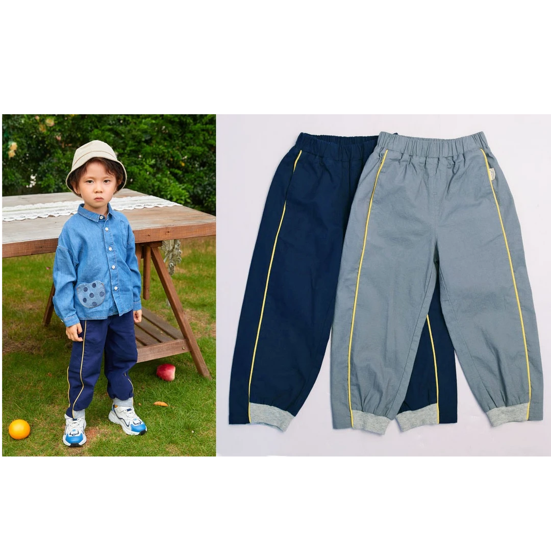 春季新品原创设计款小童束脚梭织长裤4132026755