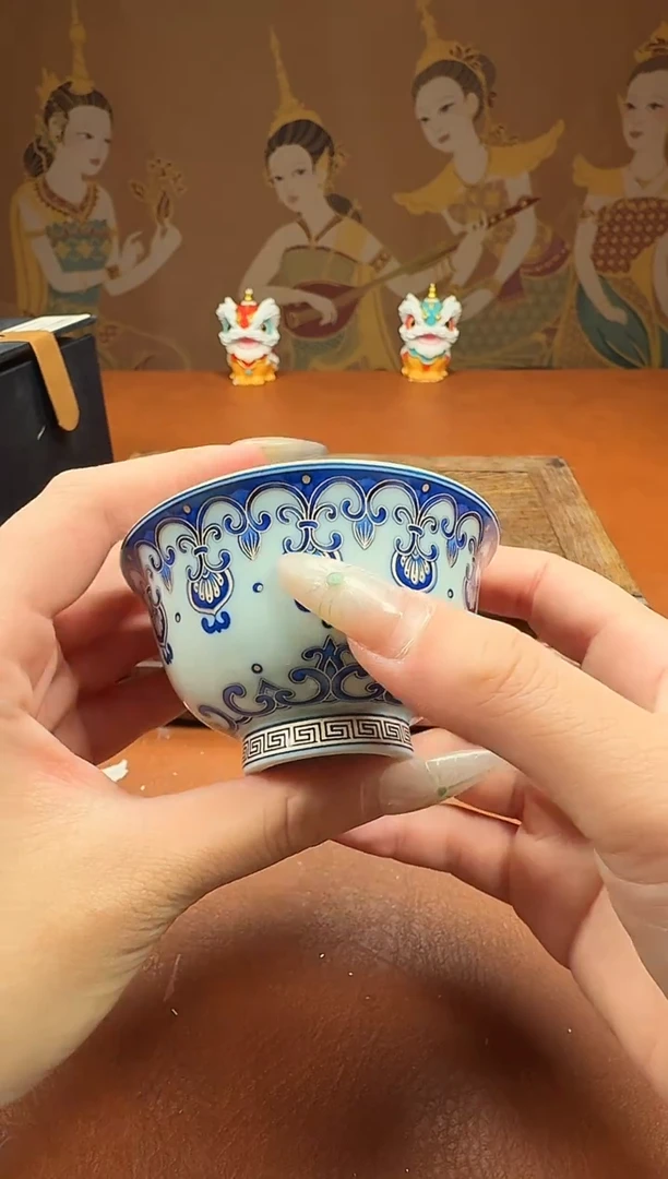 宝相花小压手杯主人杯